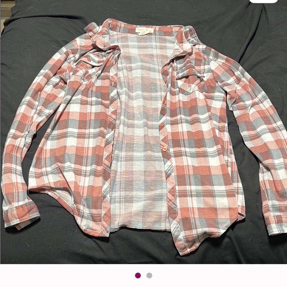 Passport Red and Gray Plaid Shirt